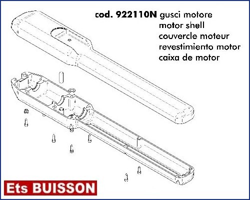 DEA Wing 302 - Couvercle Moteur référence 922110N